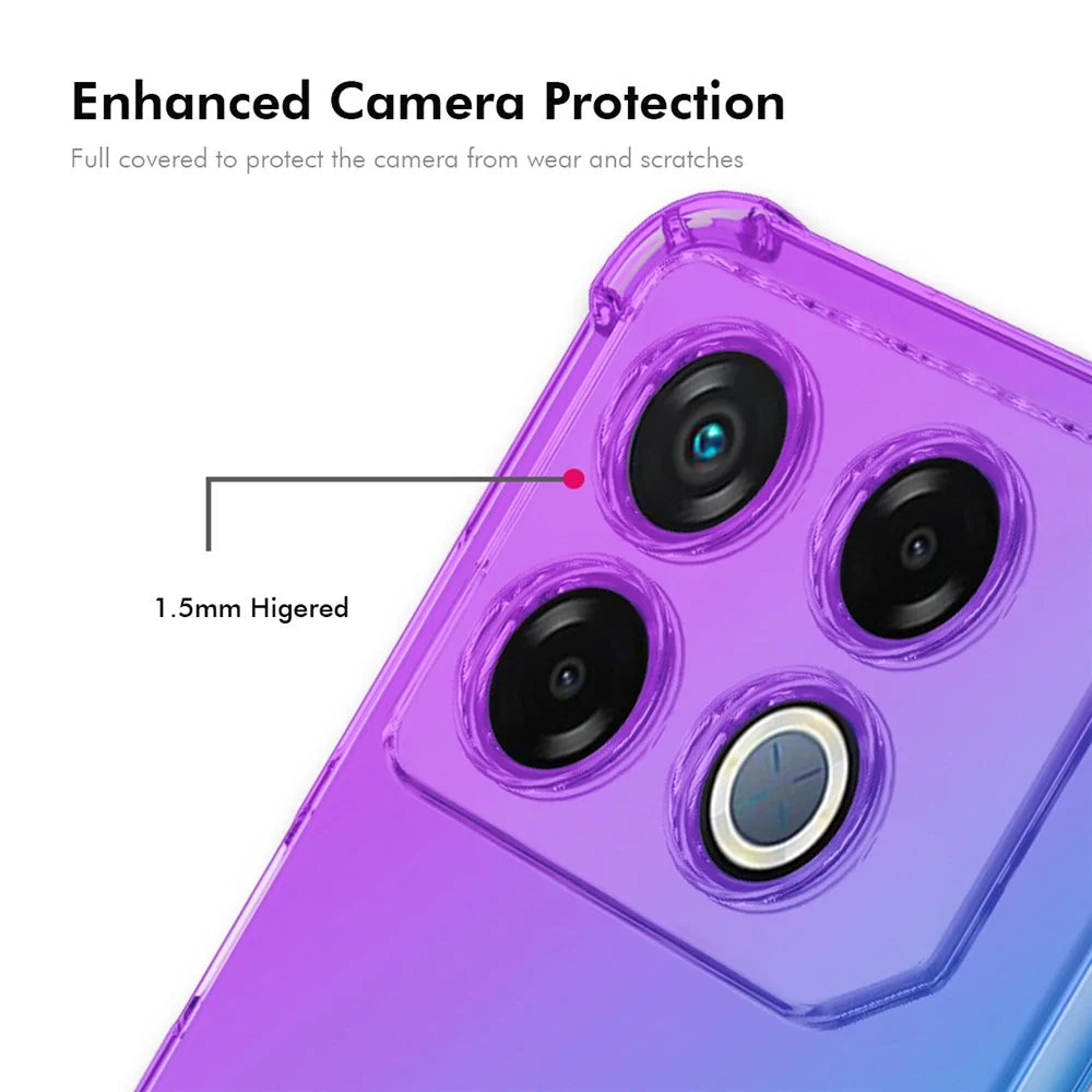 ENKAY For Infinix GT 20 Pro 5G TPU Case  Thickened Four Corner Drop-proof Phone Back Cover - Purple / Blue - 4