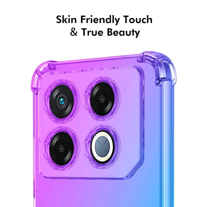 ENKAY For Infinix GT 20 Pro 5G TPU Case  Thickened Four Corner Drop-proof Phone Back Cover - Purple / Blue - 5