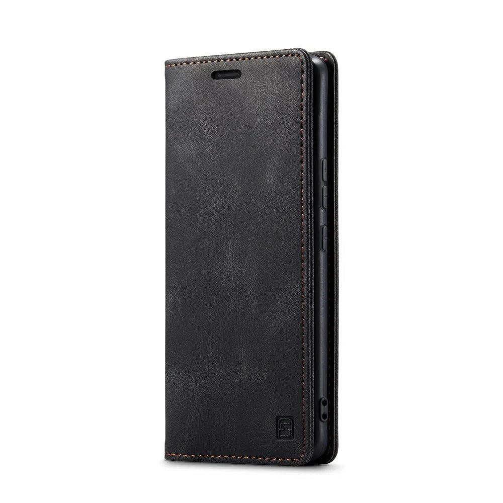 AUTSPACE For Realme 10 Pro+ 5G Wallet Case  A01 Leather Stand Cover with RFID Blocking Card Holder - Black - 2