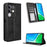For vivo Y29 4G Retro PU Leather Case Phone Wallet Stand Cover - Black - 1
