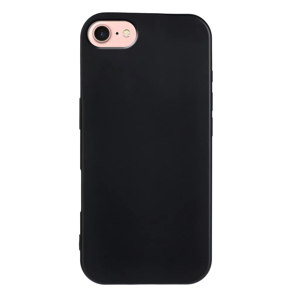 For iPhone 17e / 16e TPU Case Soft Matte Anti-fingerprint Phone Back Cover - Black - 2