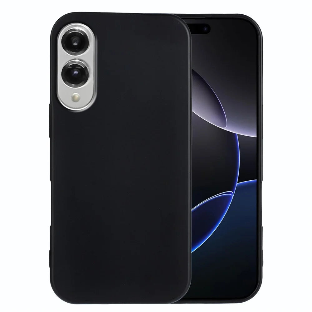 For Samsung Galaxy S25 Edge TPU Case Soft Matte Anti-fingerprint Phone Back Cover - Black - 1