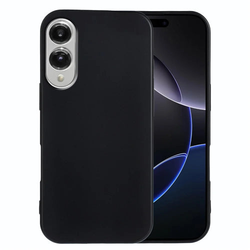 For Samsung Galaxy S25 Edge TPU Case Soft Matte Anti-fingerprint Phone Back Cover - Black - 1