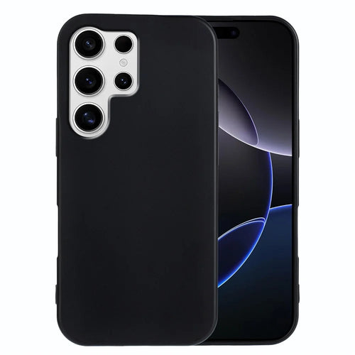 For Samsung Galaxy S25 Ultra TPU Case Soft Matte Anti-fingerprint Phone Back Cover - Black - 1