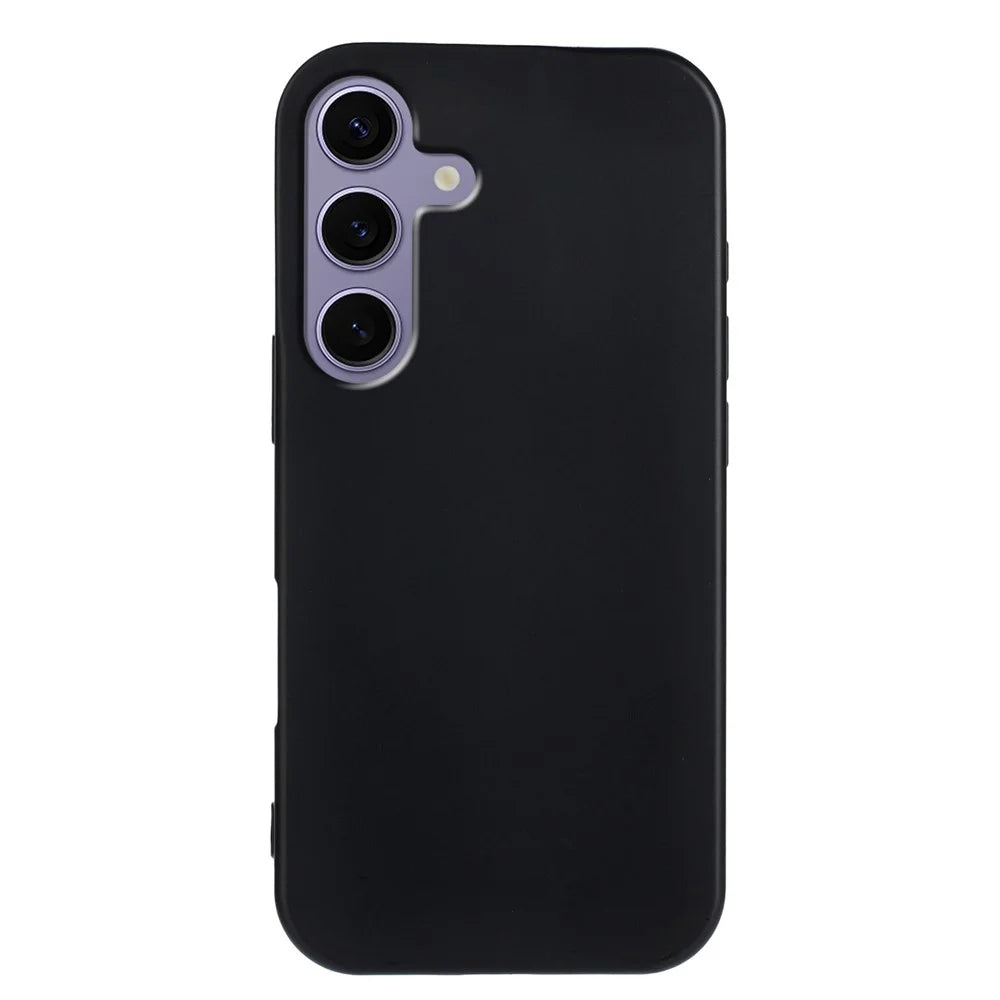 For Samsung Galaxy S24 / Galaxy S25 TPU Case Soft Matte Anti-fingerprint Phone Back Cover - Black - 2