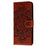 For Samsung Galaxy A36 5G Case PU Leather Mandala Imprinted Design Wallet Phone Cover - Brown - 6