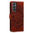 For Samsung Galaxy A36 5G Case PU Leather Mandala Imprinted Design Wallet Phone Cover - Brown - 7
