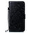 For Samsung Galaxy S25 Ultra Case PU Leather Mandala Imprinted Design Wallet Phone Cover - Black - 4