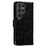 For Samsung Galaxy S24 Ultra Case PU Leather Mandala Imprinted Design Wallet Phone Cover - Black - 5