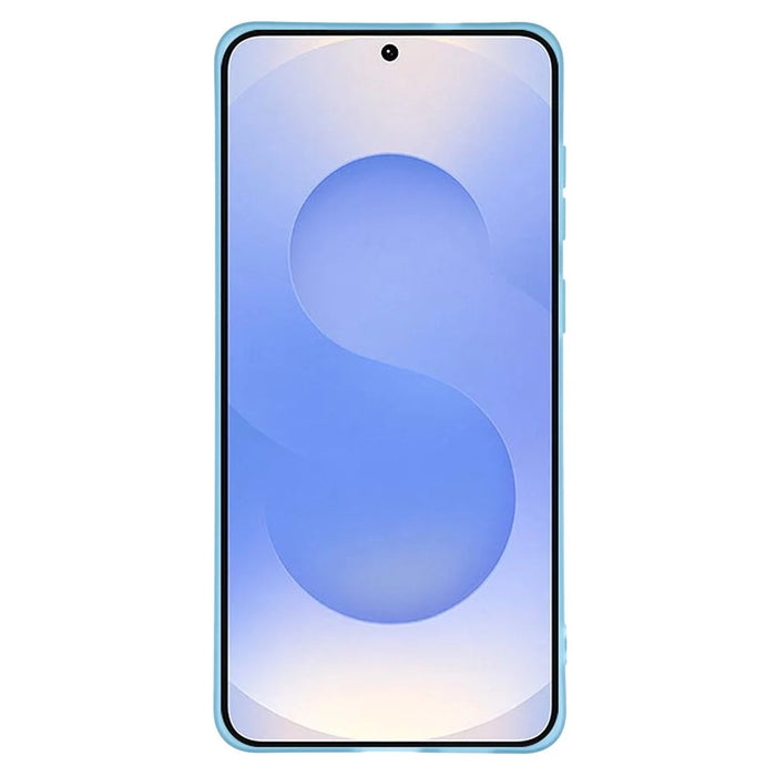For Samsung Galaxy S25 Edge Case Electroplated Camera Frame TPU Phone Cover - Transparent Blue - 2