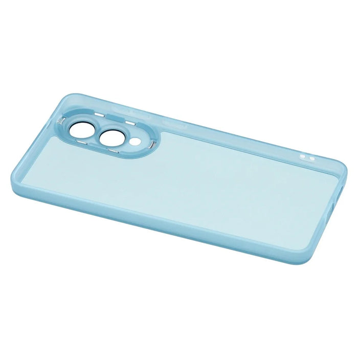 For Samsung Galaxy S25 Edge Case Electroplated Camera Frame TPU Phone Cover - Transparent Blue - 4