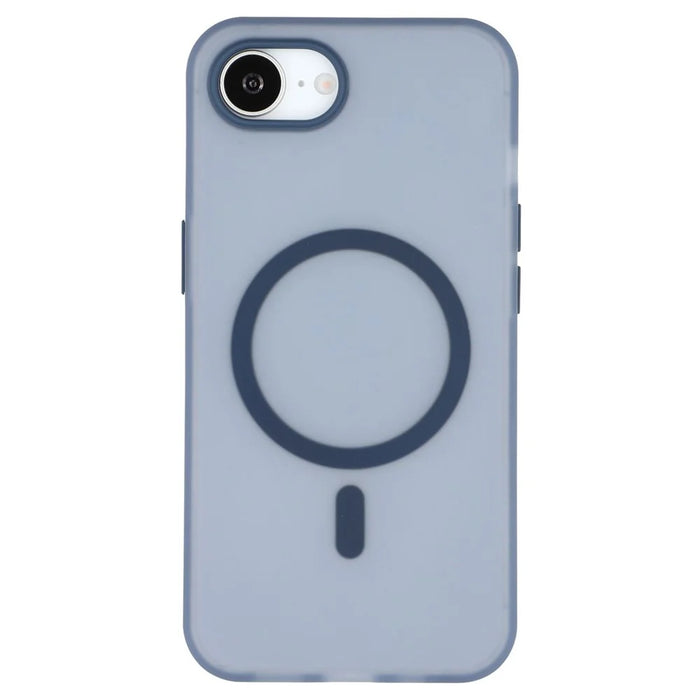 For iPhone 17e / 16e Case Compatible with MagSafe Translucent Matte TPU Phone Cover - Navy Blue - 3