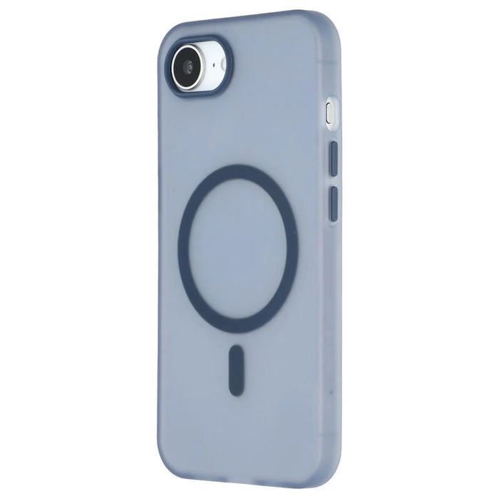 For iPhone 17e / 16e Case Compatible with MagSafe Translucent Matte TPU Phone Cover - Navy Blue - 4