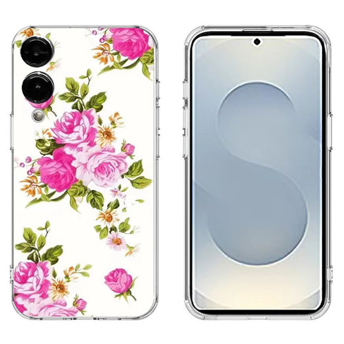 For Samsung Galaxy S25 Edge Case Pattern Printing Cell Phone TPU Back Cover - Rose Flower - 1