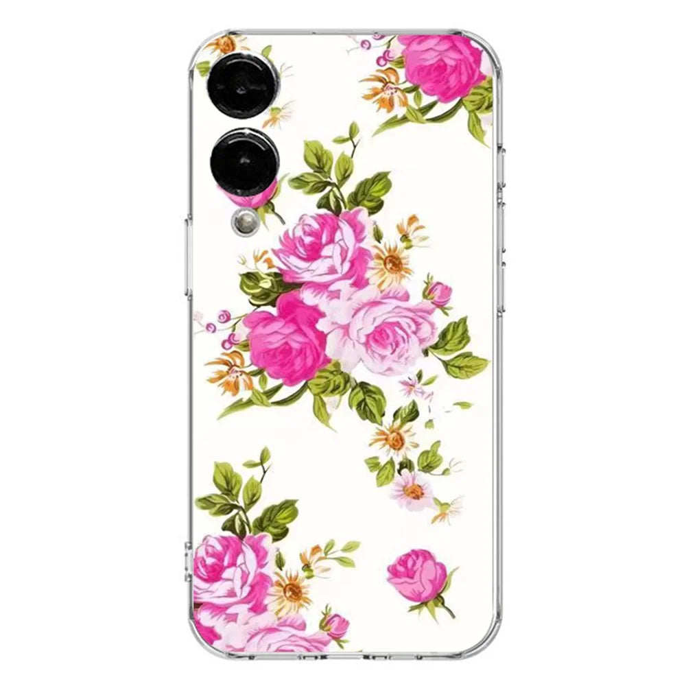 For Samsung Galaxy S25 Edge Case Pattern Printing Cell Phone TPU Back Cover - Rose Flower - 2