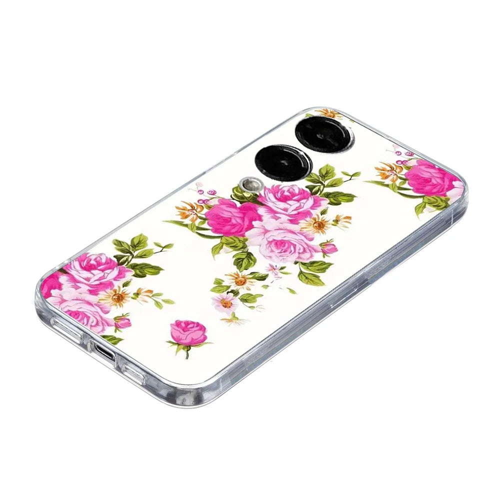 For Samsung Galaxy S25 Edge Case Pattern Printing Cell Phone TPU Back Cover - Rose Flower - 5