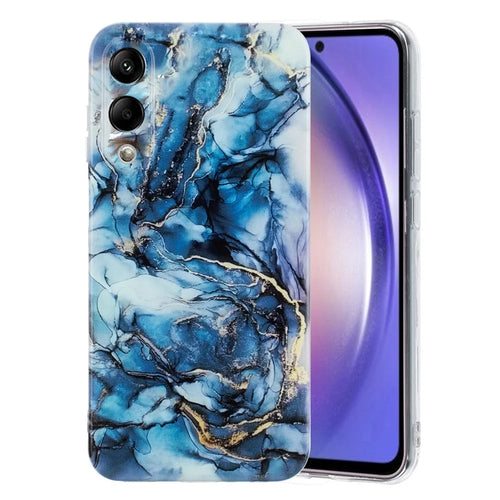 For Samsung Galaxy S25 Edge Case Marble Pattern Painted TPU Phone Back Cover - Grey - 1