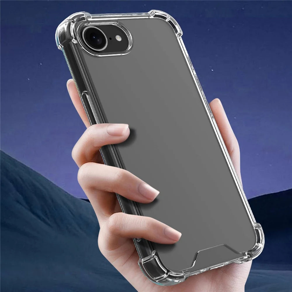 For iPhone 17e / 16e Case Reinforced Corners TPU Frame + Acrylic Back Phone Cover - 6