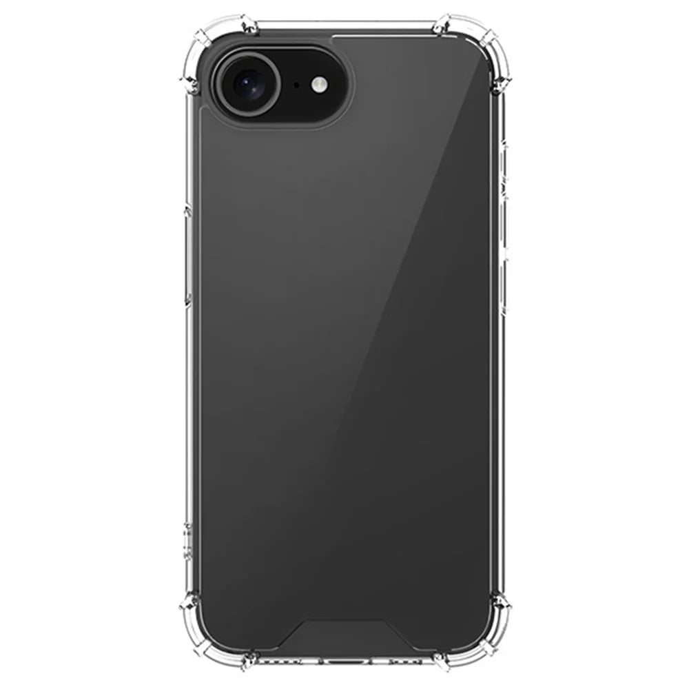 For iPhone 17e / 16e Clear Phone Case TPU + Acrylic 1.5mm Shockproof Back Cover - 1