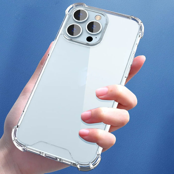 For iPhone 15 Pro Clear Phone Case TPU + Acrylic 1.5mm Shockproof Back Cover - 3