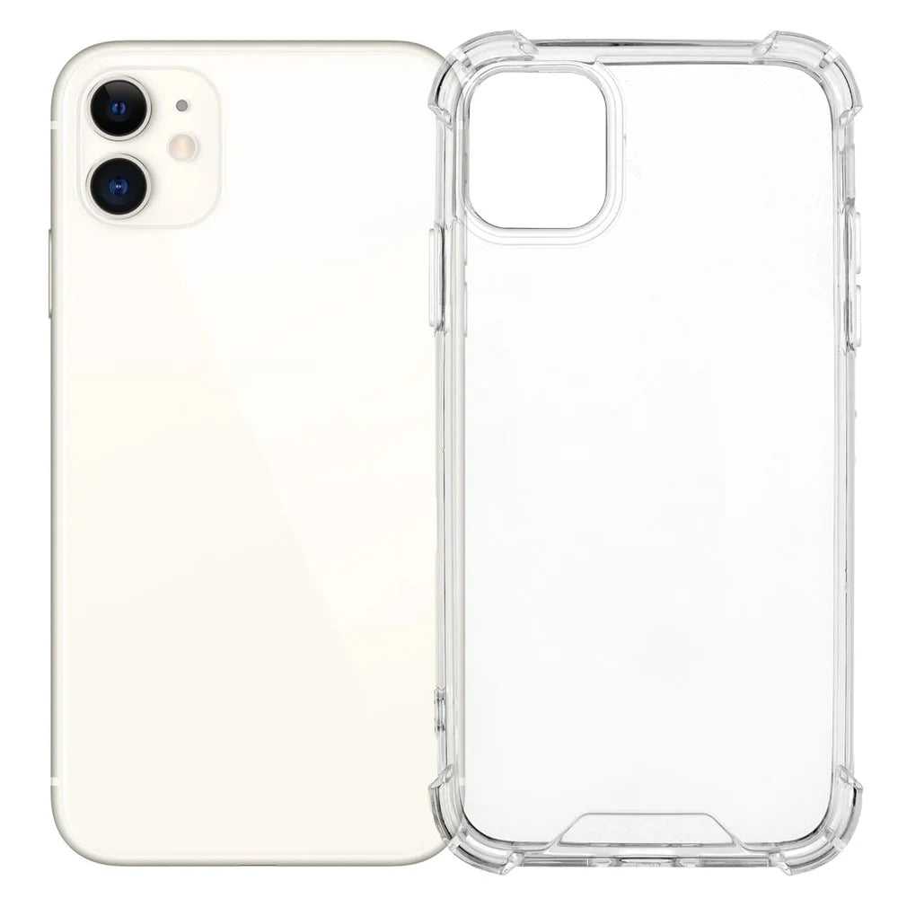 For iPhone 11 Case Reinforced Corners TPU Frame + Acrylic Back Phone Cover - 1