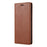 For Samsung Galaxy S25 Edge Wallet Case Magnetic Closure PU Leather Phone Cover - Brown - 7