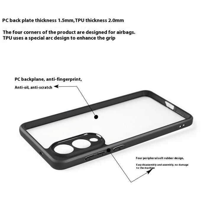 For Samsung Galaxy S25 Edge Case Shockproof PC + TPU Clear Back Phone Cover - 5