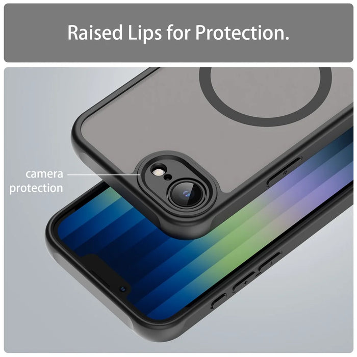 For iPhone 17e / 16e Case Magnetic Anti Drop PC + TPU Phone Cover Compatible with Magsafe - Black - 7