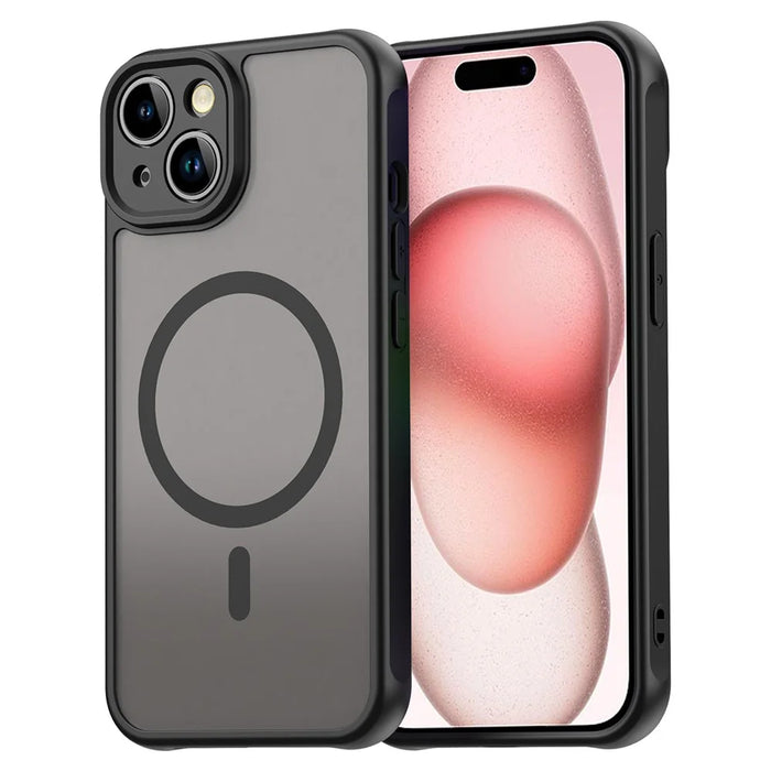 For iPhone 15 Case Compatible with MagSafe Anti Drop PC + TPU Phone Cover - Black - 1