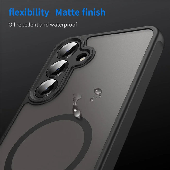 For Samsung Galaxy S25+ Magnetic Case Anti Drop PC + TPU Phone Cover - Black - 6