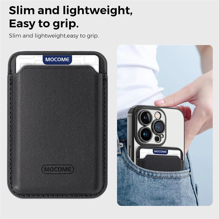 For iPhone 16 Pro Case Compatible with MagSafe TPU + PC Mobile Cover with Card Bag - Black - 6