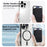 For iPhone 16 Pro Case Compatible with MagSafe TPU + PC Mobile Cover with Card Bag - Black - 7