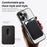 For iPhone 16 Pro Max Case Compatible with MagSafe TPU + PC Mobile Cover with Card Bag - Black - 3