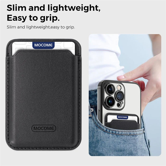 For iPhone 16 Pro Max Case Compatible with MagSafe TPU + PC Mobile Cover with Card Bag - Black - 6
