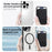 For iPhone 16 Pro Max Case Compatible with MagSafe TPU + PC Mobile Cover with Card Bag - Black - 7