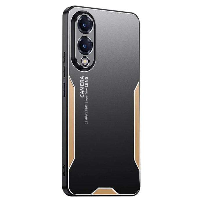 For Samsung Galaxy S25 Edge Phone Case Aluminium Alloy TPU PC Back Cover - Gold - 1