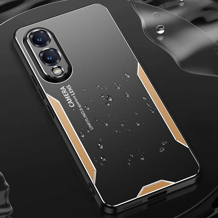 For Samsung Galaxy S25 Edge Phone Case Aluminium Alloy TPU PC Back Cover - Gold - 3