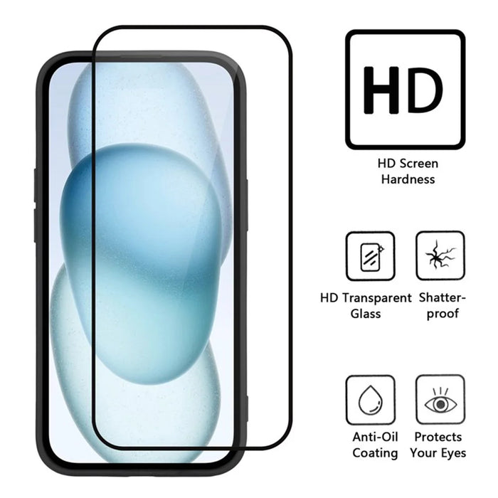 WANLONFENG WL2 Series for Google Pixel 9a Case 2.0mm TPU Phone Cover with 2Pcs Tempered Glass Films - 7