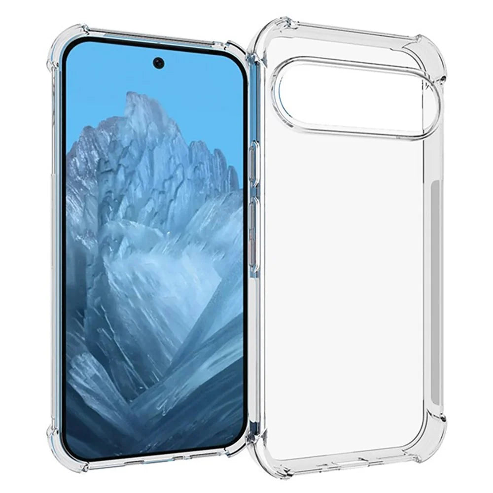 WANLONFENG WL2 Series for Google Pixel 9 / 9 Pro Case with 2Pcs Tempered Glass Films 2.0mm TPU Phone Cover (Big Lens Hole) - 2