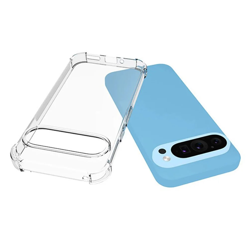 WANLONFENG WL2 Series for Google Pixel 9 / 9 Pro Case with 2Pcs Tempered Glass Films 2.0mm TPU Phone Cover (Big Lens Hole) - 4