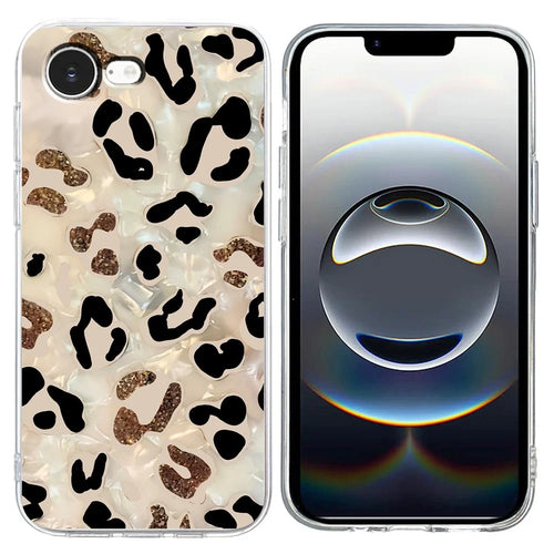 For iPhone 17e / 16e Case Soft TPU Phone Back Cover Pattern Printing - Leopard Print - 1