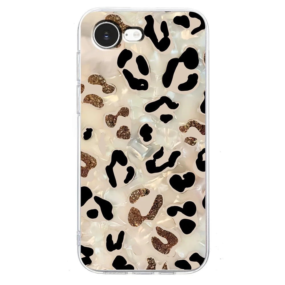 For iPhone 17e / 16e Case Soft TPU Phone Back Cover Pattern Printing - Leopard Print - 2