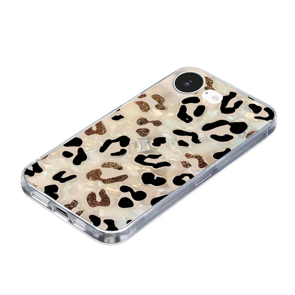 For iPhone 17e / 16e Case Soft TPU Phone Back Cover Pattern Printing - Leopard Print - 5