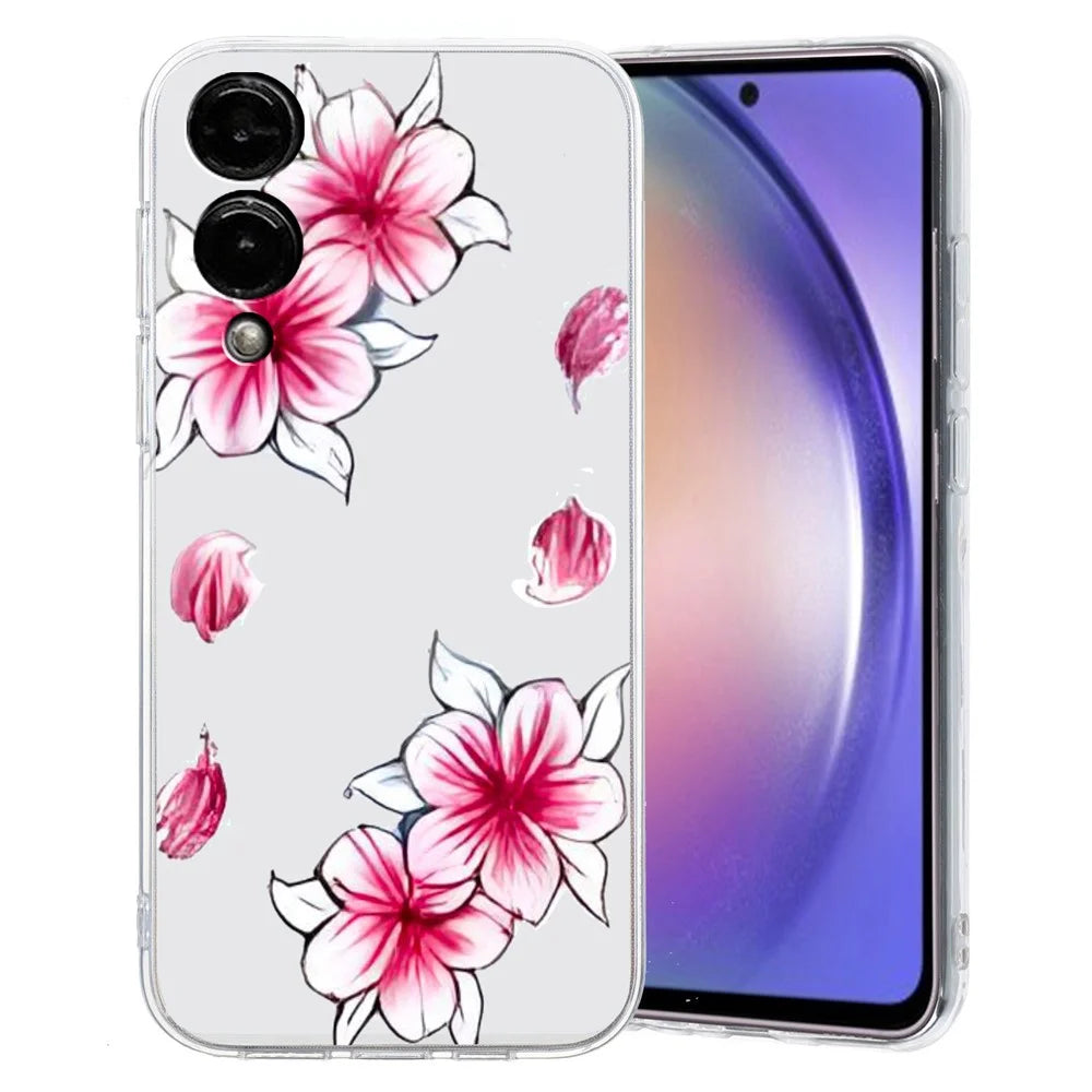 For Samsung Galaxy S25 Edge Case Soft TPU Phone Back Cover Pattern Printing - Sakura - 1