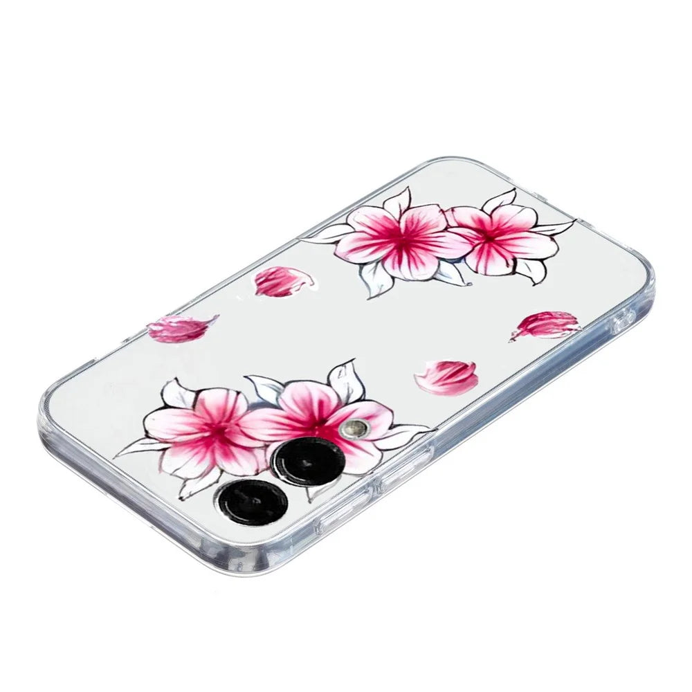 For Samsung Galaxy S25 Edge Case Soft TPU Phone Back Cover Pattern Printing - Sakura - 4