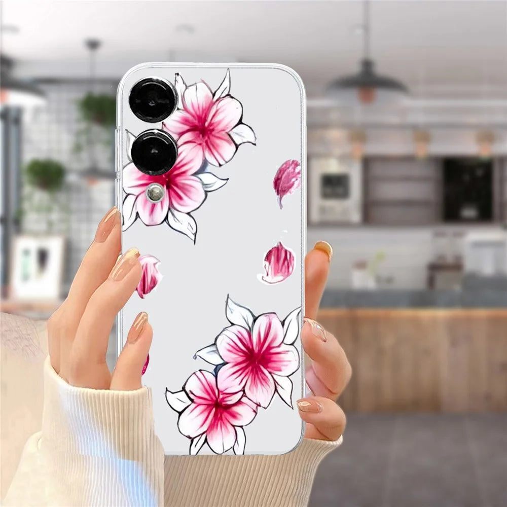 For Samsung Galaxy S25 Edge Case Soft TPU Phone Back Cover Pattern Printing - Sakura - 6