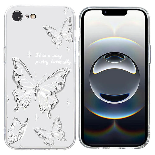 For iPhone 17e / 16e Case Soft TPU Phone Back Cover Pattern Printing - Butterfly - 1