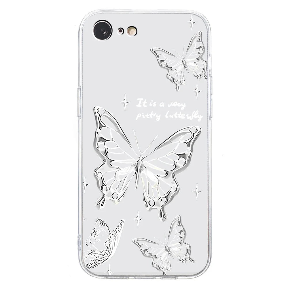 For iPhone 17e / 16e Case Soft TPU Phone Back Cover Pattern Printing - Butterfly - 2