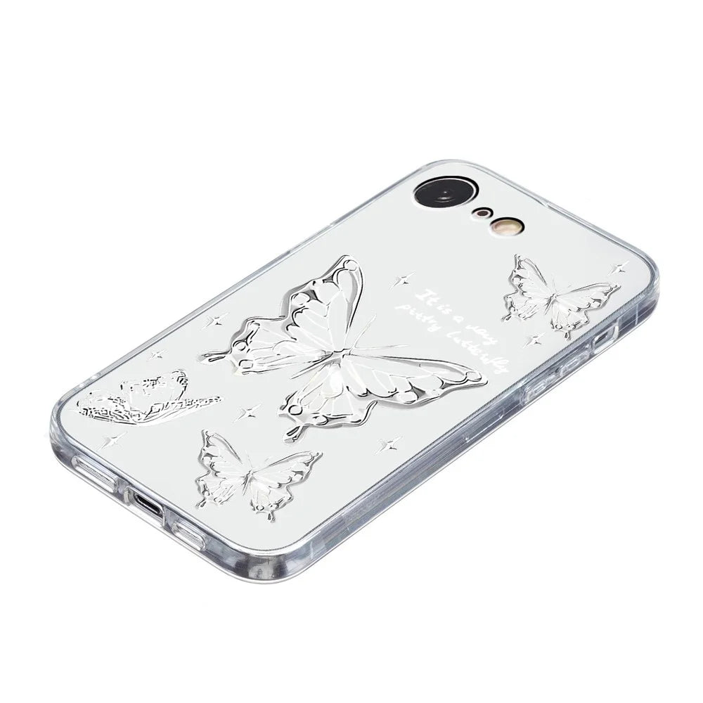 For iPhone 17e / 16e Case Soft TPU Phone Back Cover Pattern Printing - Butterfly - 4