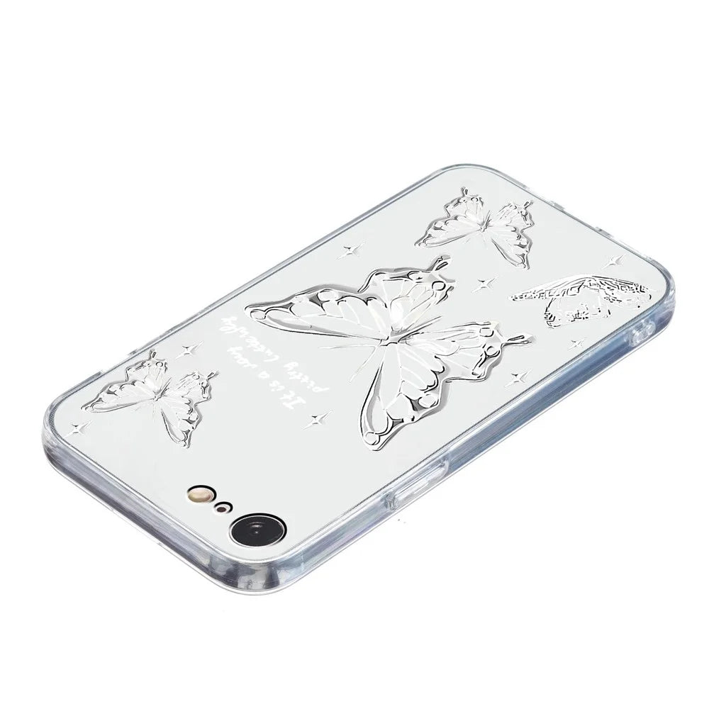 For iPhone 17e / 16e Case Soft TPU Phone Back Cover Pattern Printing - Butterfly - 5
